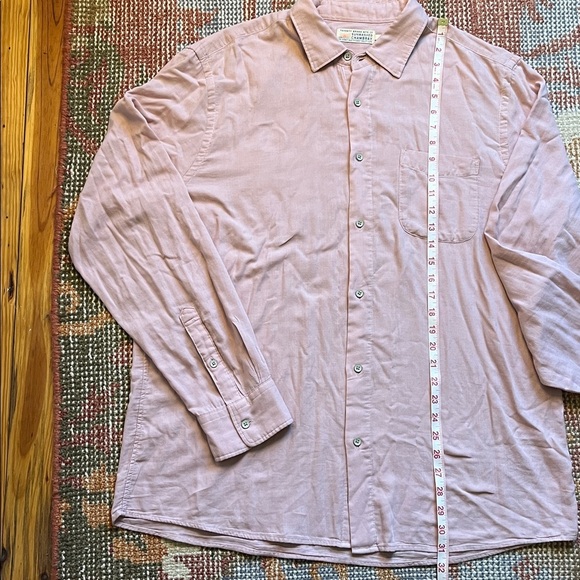 Faherty Men’s Pink Sunwashed Chambray Supima Cotton LongSleeve Shirt Size XL - Picture 5 of 9
